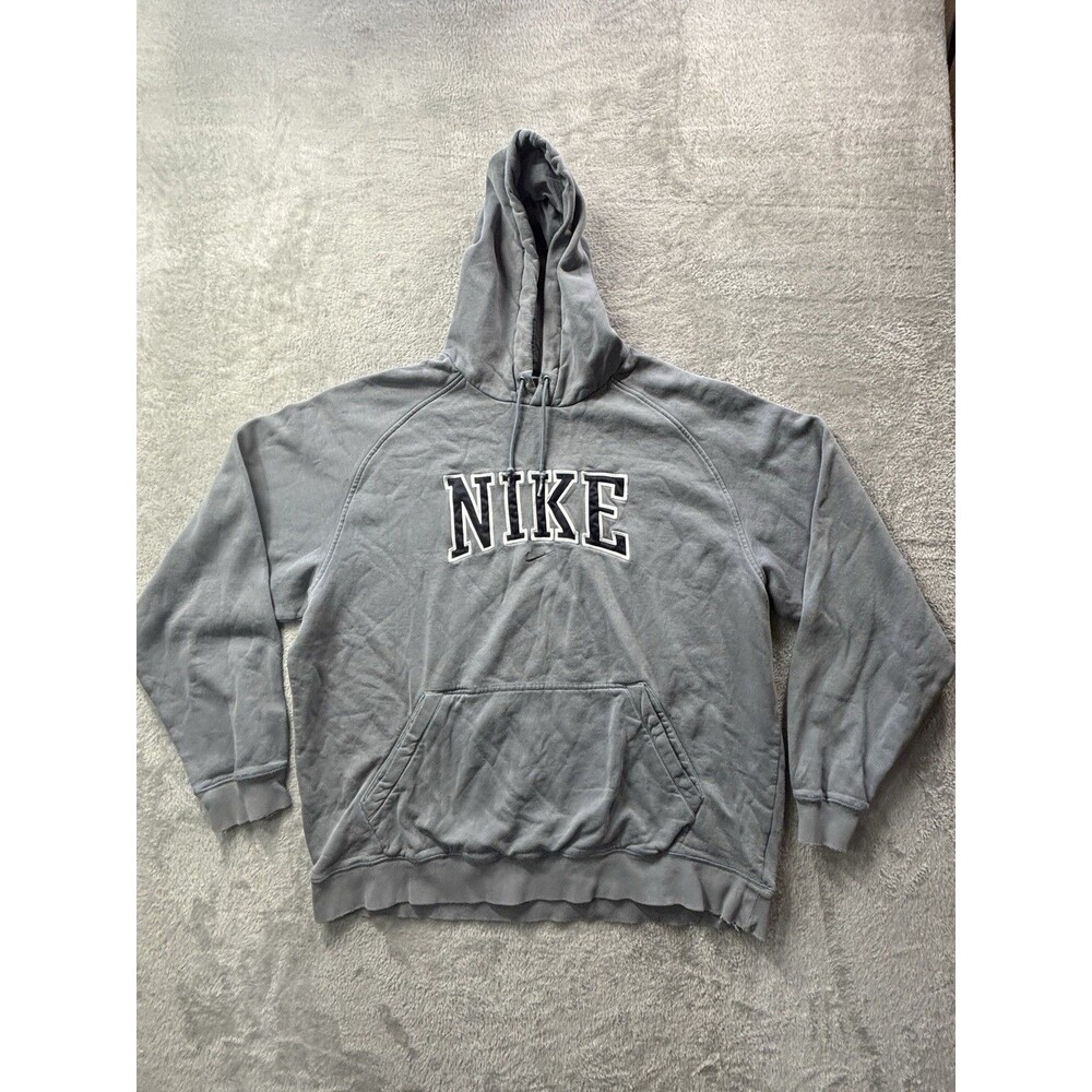 Nike Center Swoosh Spell Out Logo Hoodie Mens XXL Y2K Vintage